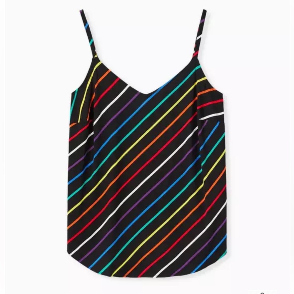 TORRID Ava Stretch Rainbow Stripe Challis Cami - Size 3
